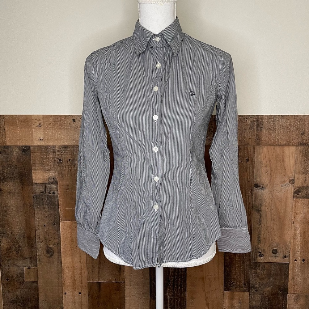 United Colors Button Down Striped Casual Top